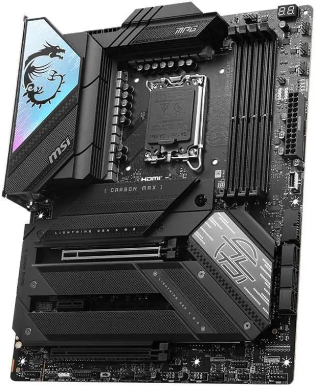 Alt view image 2 of 5 - MSI MPG MPG Z790 CARBON MAX WIFI II LGA 1700 Intel Z790 DDR5 SATA 6Gb/s ATX WIFI7 5G LAN W/USB4.0 Card 5x M.2 Motherboards - Intel
