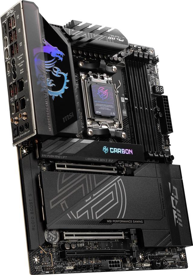 Alt view image 5 of 8 - MSI MPG X870E CARBON AM5 ATX Gaming Motherboard, 4x SATA 6Gb/s, AMD Wi-Fi 7,USB 4.0