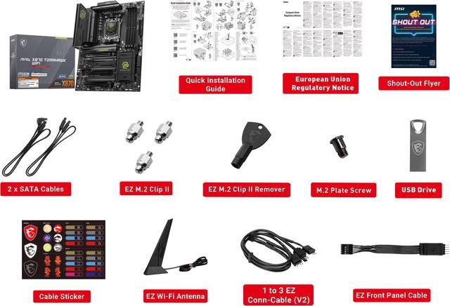 Alt view image 9 of 9 - MSI MAG X870 TOMAHAWK WIFI AM5 ATX Gaming Motherboard, 4x SATA 6Gb/s, AMD Wi-Fi 7,USB 4.0