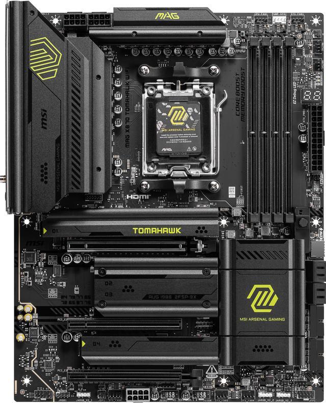 Alt view image 2 of 9 - MSI MAG X870 TOMAHAWK WIFI AM5 ATX Gaming Motherboard, 4x SATA 6Gb/s, AMD Wi-Fi 7,USB 4.0