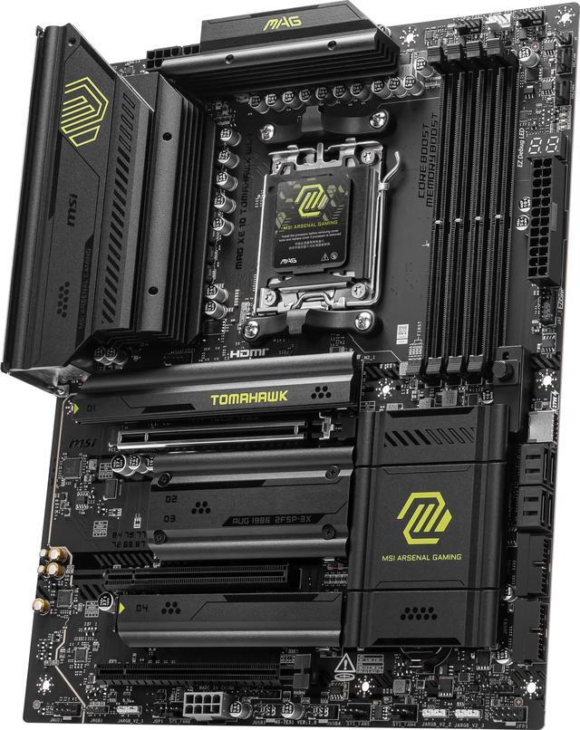 Alt view image 4 of 9 - MSI MAG X870 TOMAHAWK WIFI AM5 ATX Gaming Motherboard, 4x SATA 6Gb/s, AMD Wi-Fi 7,USB 4.0