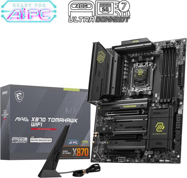 Alt view image 7 of 9 - MSI MAG X870 TOMAHAWK WIFI AM5 ATX Gaming Motherboard, 4x SATA 6Gb/s, AMD Wi-Fi 7,USB 4.0