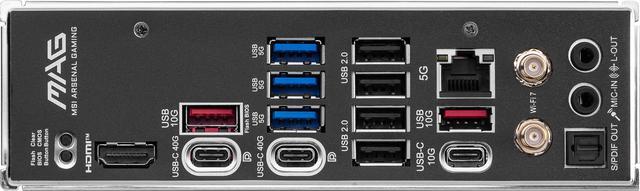 Alt view image 8 of 9 - MSI MAG X870 TOMAHAWK WIFI AM5 ATX Gaming Motherboard, 4x SATA 6Gb/s, AMD Wi-Fi 7,USB 4.0