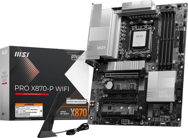 Alt view image 2 of 8 - MSI PRO X870-P WIFI ATX AM5 Motherboard, USB 4.0, 4x SATA 6Gb/s, AMD Wi-Fi 7,USB 4.0