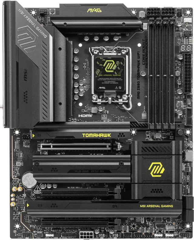 Alt view image 2 of 7 - MSI MAG Z890 TOMAHAWK WIFI LGA 1851 Intel Z890 ATX Motherboard