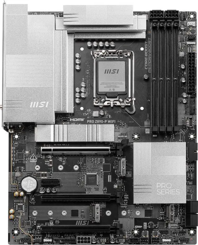 Alt view image 3 of 8 - MSI PRO Z890-A WIFI LGA 1851 Intel Z890 ATX Motherboard
