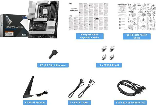 Alt view image 7 of 8 - MSI PRO Z890-A WIFI LGA 1851 Intel Z890 ATX Motherboard