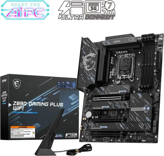 Main image of MSI Z890 GAMING PLUS WIFI LGA 1851 Intel Z890 ATX Motherboard