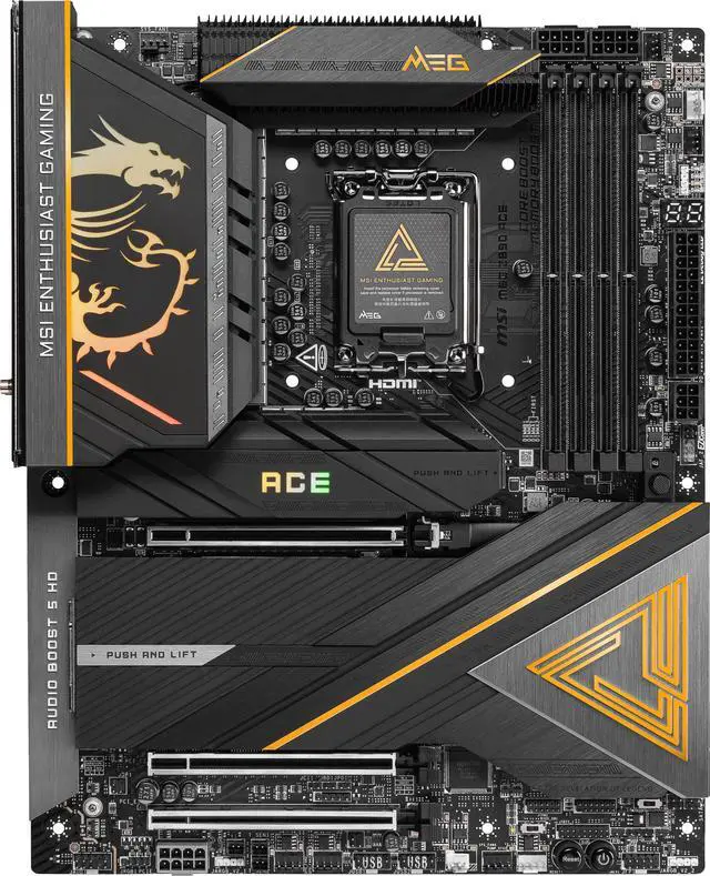 Alt view image 2 of 12 - MSI MEG Z890 ACE LGA 1851 Intel Z890 ATX Motherboard
