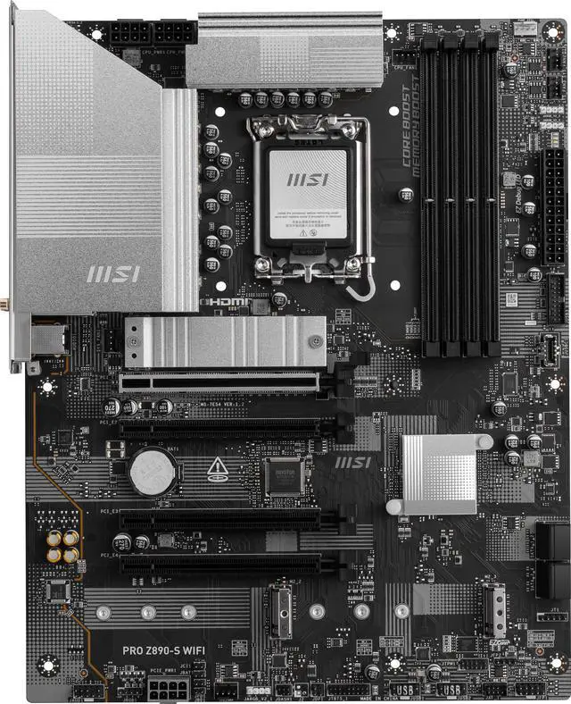 Alt view image 2 of 6 - MSI PRO Z890-S WIFI LGA 1851 Intel Z890 ATX Motherboard