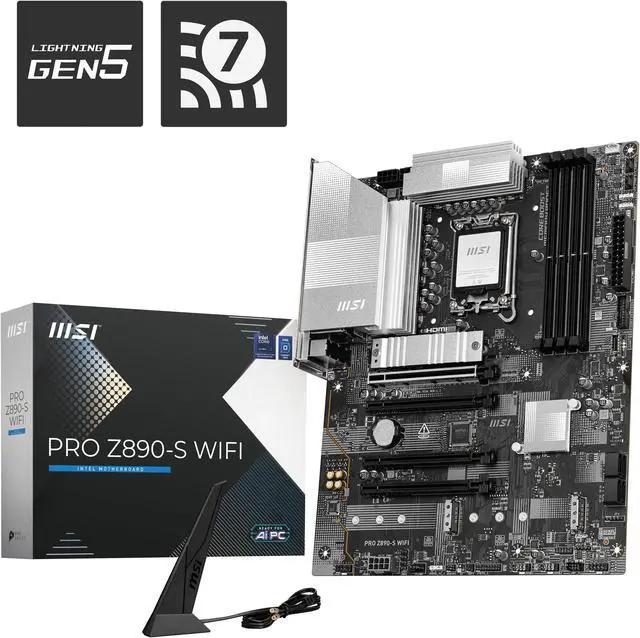 Main image of MSI PRO Z890-S WIFI LGA 1851 Intel Z890 ATX Motherboard