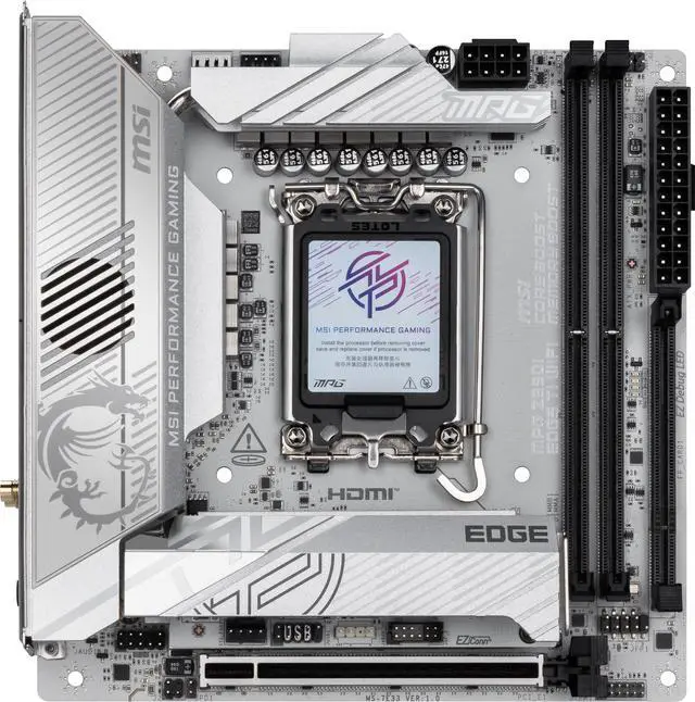 Alt view image 2 of 9 - MSI MPG Z890I EDGE TI WIFI LGA 1851 Intel Z890 Mini ITX Motherboard