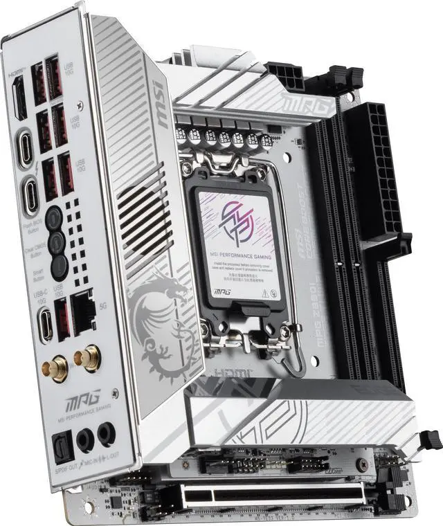 Alt view image 6 of 9 - MSI MPG Z890I EDGE TI WIFI LGA 1851 Intel Z890 Mini ITX Motherboard