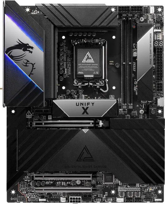 Alt view image 2 of 10 - MSI MEG Z890 UNIFY-X LGA 1851 Intel Z890 ATX Motherboard