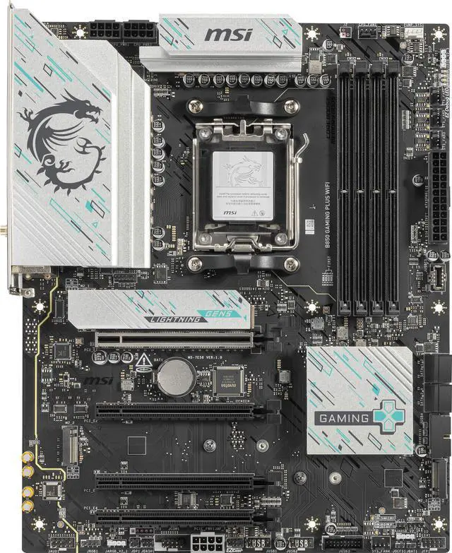 Alt view image 2 of 8 - MSI B850 GAMING PLUS WIFI AM5 AMD B850 SATA 6Gb/s 5G Network DDR5 Wi-Fi 7 ATX Motherboard
