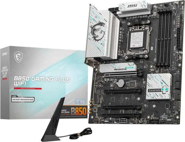 Alt view image 8 of 8 - MSI B850 GAMING PLUS WIFI AM5 AMD B850 SATA 6Gb/s 5G Network DDR5 Wi-Fi 7 ATX Motherboard