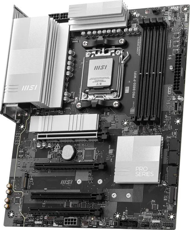 Alt view image 4 of 7 - MSI PRO B850-P WIFI AM5 AMD B850 SATA 6Gb/s 5G Network Wifi 7 DDR5 ATX Motherboard