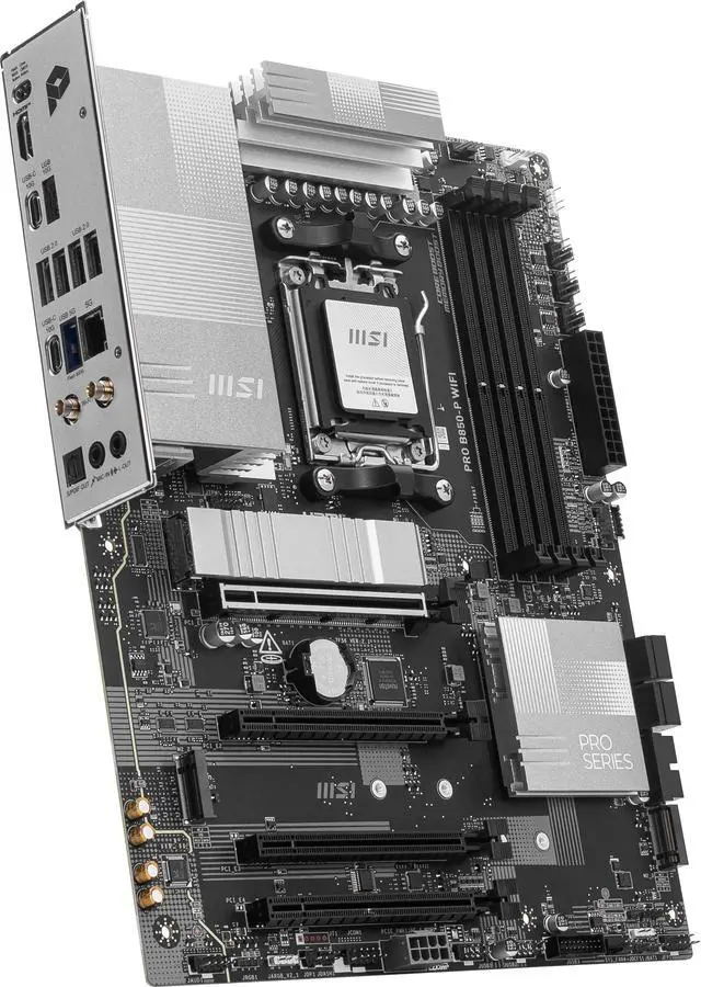 Alt view image 5 of 7 - MSI PRO B850-P WIFI AM5 AMD B850 SATA 6Gb/s 5G Network Wifi 7 DDR5 ATX Motherboard