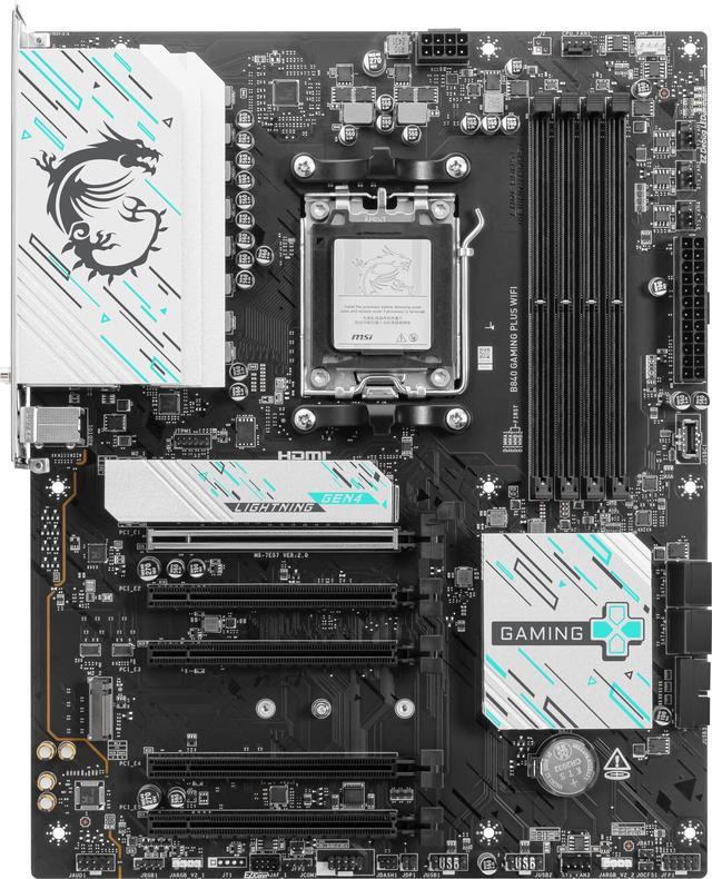 Alt view image 2 of 8 - MSI B840 GAMING PLUS WIFI AM5 AMD B840 SATA 6Gb/s 2.5G Network Wi-Fi 7 DDR5 Dual M.2 Connectors ATX Motherboard