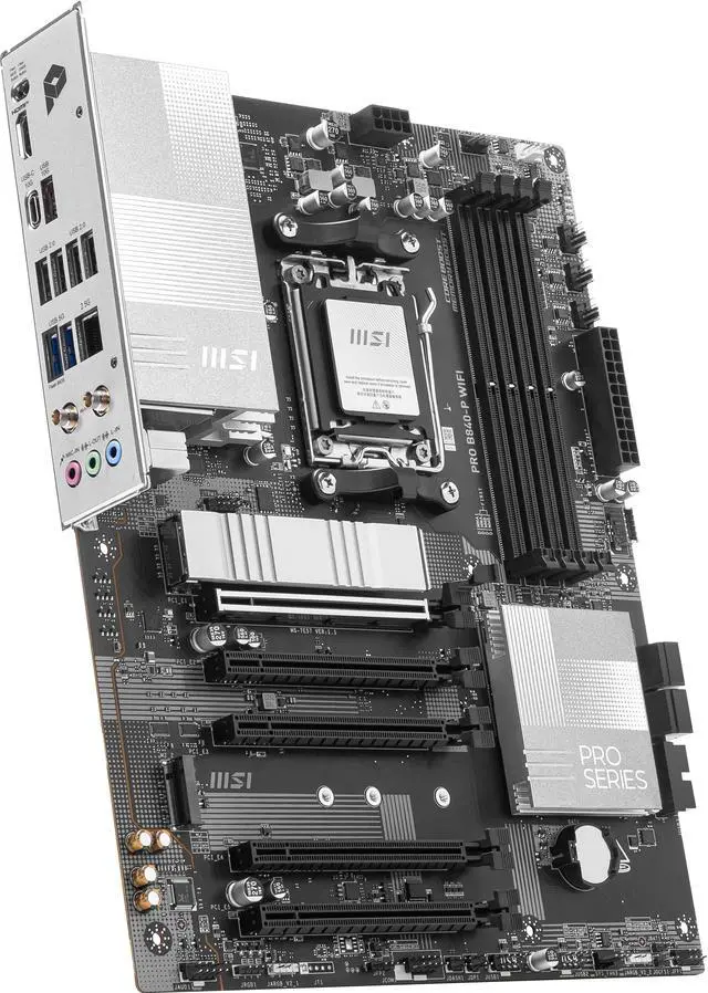 Alt view image 5 of 7 - MSI PRO B840-P WIFI AM5 AMD B840 SATA 6Gb/s 2.5G Network Wi-Fi 7 DDR5 ATX Motherboard