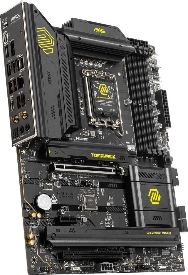 Alt view image 5 of 7 - MSI MAG B860 TOMAHAWK WIFI LGA 1851 Intel B860 SATA 6Gb/s Intel Core Ultra DDR5 ATX Motherboard