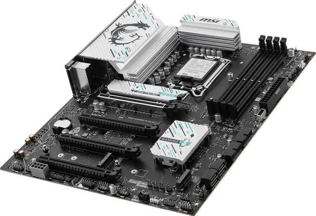 Alt view image 3 of 8 - MSI B860 GAMING PLUS WIFI LGA 1851 Intel B860 SATA 6Gb/s Wi-Fi 7 DDR5 PCI-E x16 slot M.2 Thunderbolt4 5Gbps LAN ATX Motherboard
