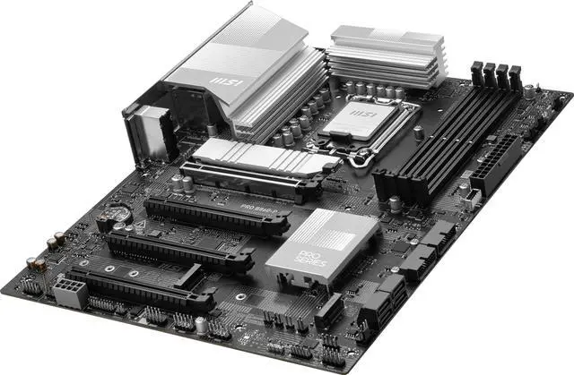 Alt view image 3 of 6 - MSI PRO B860-P WIFI LGA 1851 Intel B860 SATA 6Gb/s DDR5 PCI-E x16 slot  M.2 Thunderbolt4 5Gbps LAN Wi-Fi 7 ATX Motherboard