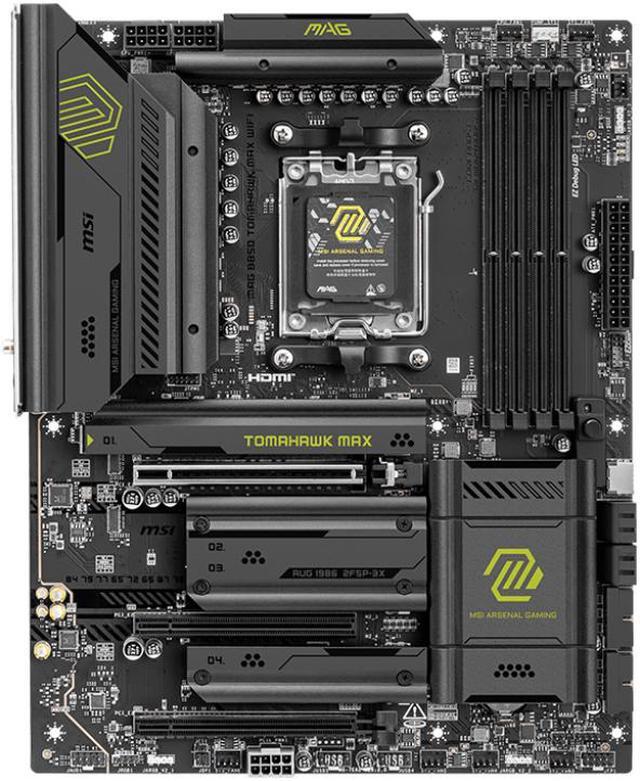 Alt view image 2 of 5 - MSI MAG B850 TOMAHAWK MAX WIFI AM5 AMD B850 SATA 6Gb/s 5G Network Wi-Fi7 DDR5 Motherboard