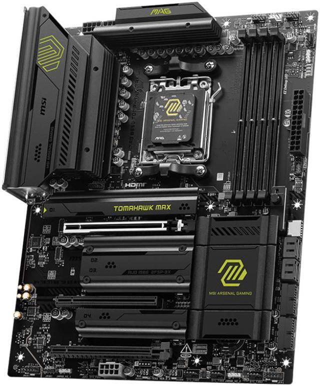 Alt view image 3 of 5 - MSI MAG B850 TOMAHAWK MAX WIFI AM5 AMD B850 SATA 6Gb/s 5G Network Wi-Fi7 DDR5 Motherboard