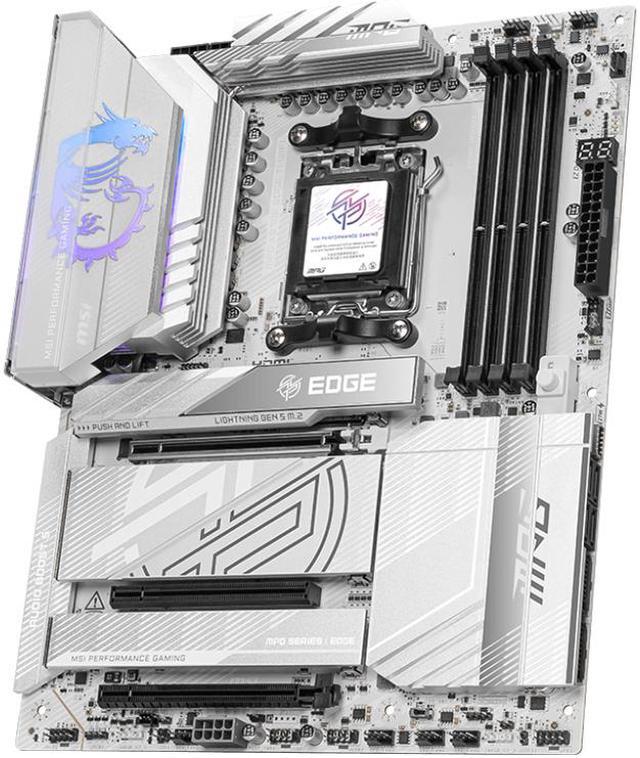 Alt view image 3 of 5 - MSI MPG MPG X870E EDGE TI WIFI AM5 AMD X870E SATA 6Gb/s  5G LAN DDR5 M.2 Wi-Fi 7 ATX Motherboards