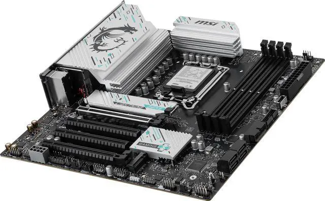 Alt view image 3 of 9 - MSI B860M GAMING PLUS WIFI LGA 1851 Intel B860 SATA 6Gb/s DDR5 PCI-E x16 slot  M.2 Thunderbolt4 5Gbps LAN BE1750x Wi-Fi 7 Micro ATX Motherboard