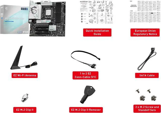 Alt view image 8 of 9 - MSI B860M GAMING PLUS WIFI LGA 1851 Intel B860 SATA 6Gb/s DDR5 PCI-E x16 slot  M.2 Thunderbolt4 5Gbps LAN BE1750x Wi-Fi 7 Micro ATX Motherboard