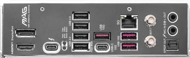 Alt view image 6 of 8 - MSI MAG B860M MORTAR WIFI LGA 1851 Intel B860 SATA 6Gb/s DDR5 CI-E x16 slot  M.2 5Gbps LAN Wi-Fi 7 Micro ATX Motherboard