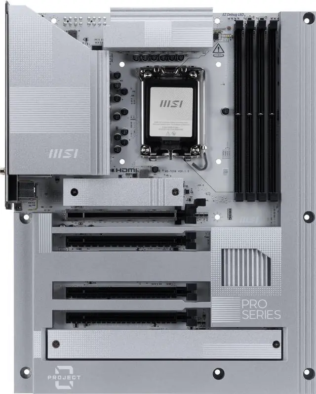 Alt view image 2 of 10 - MSI PRO Z890-S WIFI PZ LGA 1851 Intel Z890 243.84mmx304.8mm (280) Motherboards - Intel