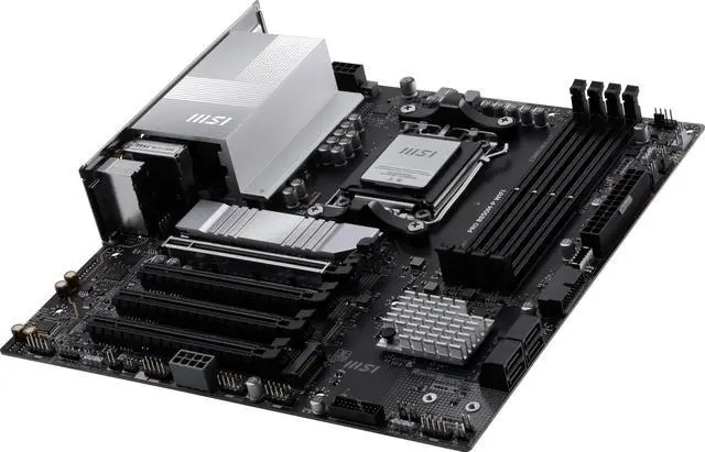 Alt view image 2 of 6 - MSI PRO B850M-P WIFI AM5 AMD B850 support PCIe 5.0 SATA 6Gb/s Displayport1.4 HDMI Wi-Fi 7 5G LAN, Bluetooth 5.4,Micro ATX ,AMD Motherboards