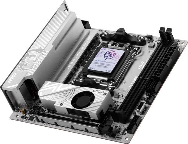 Alt view image 4 of 7 - MSI MPG B850I EDGE TI WIFI AM5 Dual Channel DDR5 8200+ MT/s (OC) SATA 6GB High-speed Connectivity: EZ Antenna Audio Boost 5 AMD Motherboards