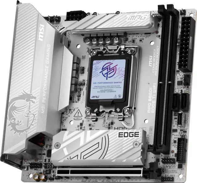 Alt view image 5 of 7 - MSI MPG B860I EDGE TI WIFI Intel LGA 1851 Mini-ITX motherboard - White