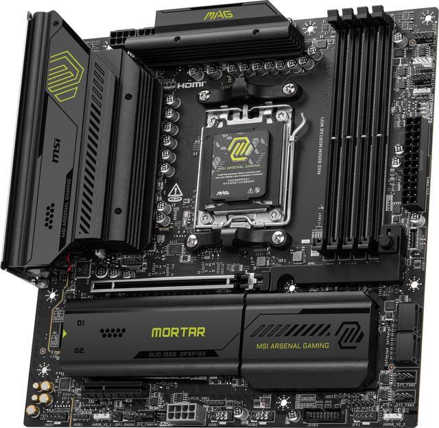 Alt view image 4 of 8 - MSI MAG B850M MORTAR WIFI AM5 AMD B850 Micro ATX Motherboard
