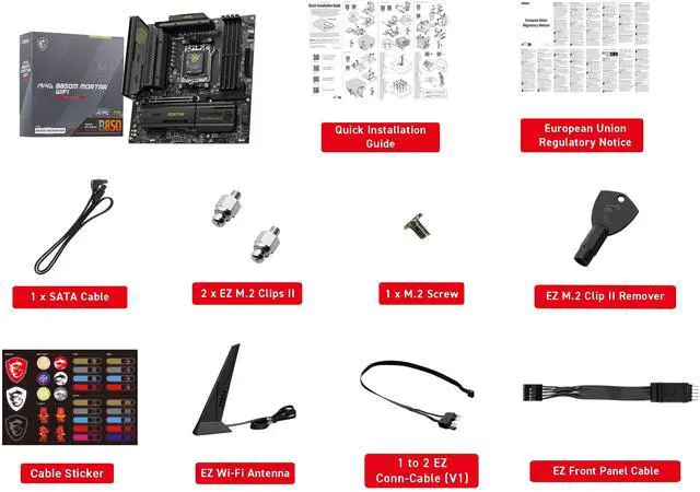 Alt view image 8 of 8 - MSI MAG B850M MORTAR WIFI AM5 AMD B850 Micro ATX Motherboard