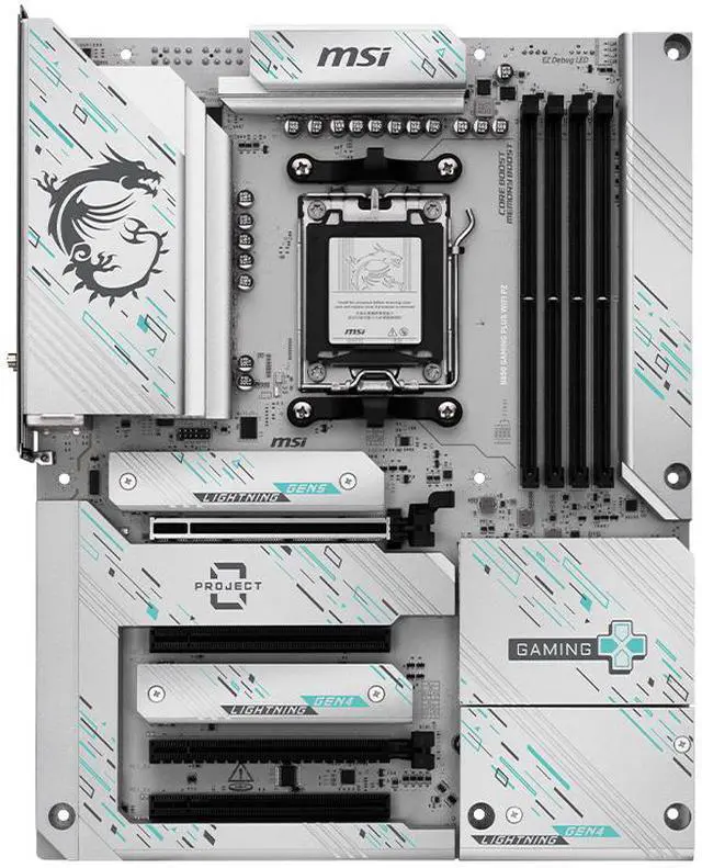 Alt view image 2 of 9 - MSI B850 GAMING PLUS WIFI PZ AM5 AMD B850 ATX Back-Connect motherboard, 12+2+1 DRPS, DDR5, PCIe 5.0, Lighting Gen 5 x4 M.2, Wi-Fi 7, 5Gb LAN, USB 10Gbps Type-C