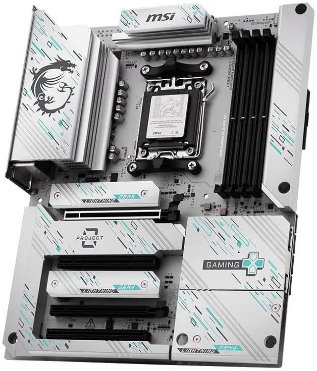 Alt view image 3 of 9 - MSI B850 GAMING PLUS WIFI PZ AM5 AMD B850 ATX Back-Connect motherboard, 12+2+1 DRPS, DDR5, PCIe 5.0, Lighting Gen 5 x4 M.2, Wi-Fi 7, 5Gb LAN, USB 10Gbps Type-C