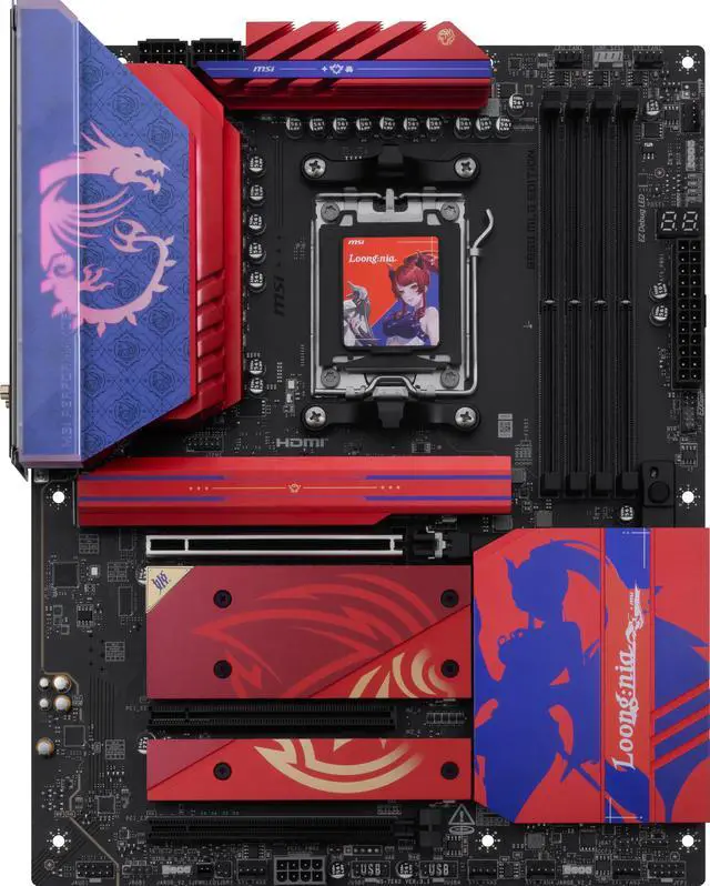 Alt view image 2 of 7 - MSI B850 MLG EDITION AM5 AMD B850 ATX B850 SATA 6Gb/s 5G Network Wi-Fi7 DDR5 Motherboard