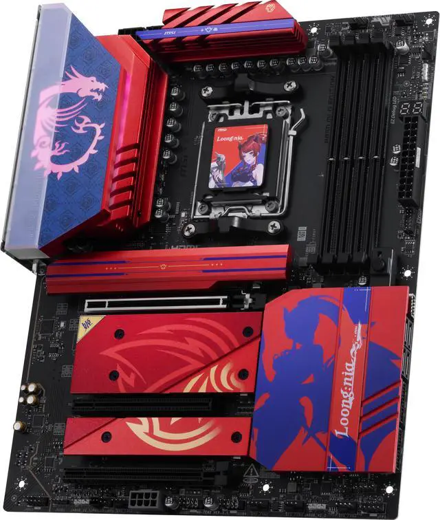 Alt view image 4 of 7 - MSI B850 MLG EDITION AM5 AMD B850 ATX B850 SATA 6Gb/s 5G Network Wi-Fi7 DDR5 Motherboard