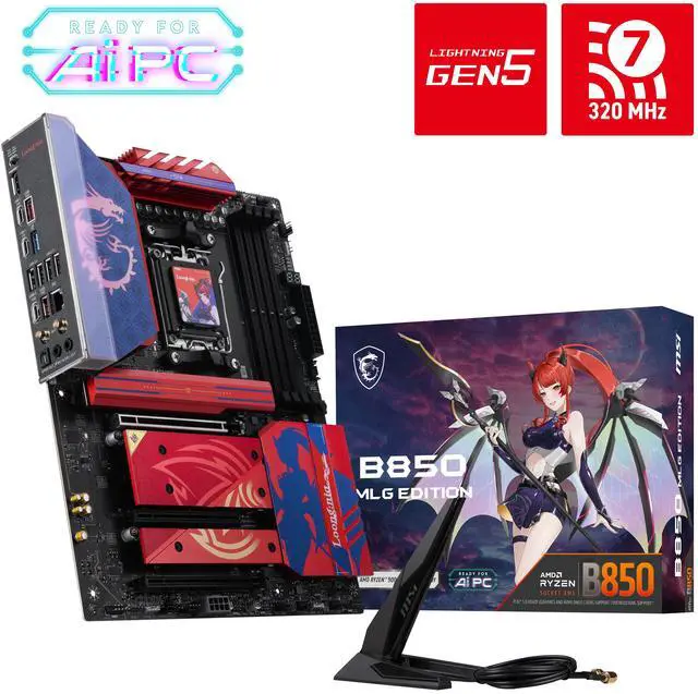 Main image of MSI B850 MLG EDITION AM5 AMD B850 ATX B850 SATA 6Gb/s 5G Network Wi-Fi7 DDR5 Motherboard