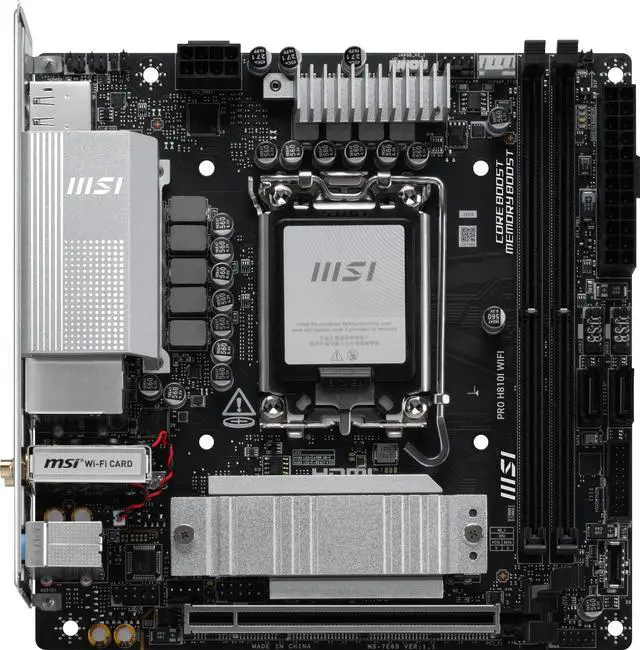 Alt view image 2 of 7 - MSI PRO H810I WIFI MINI ITX LGA 1851 DDR5 WIFI 7 Bluetooth 5.4 Motherboard