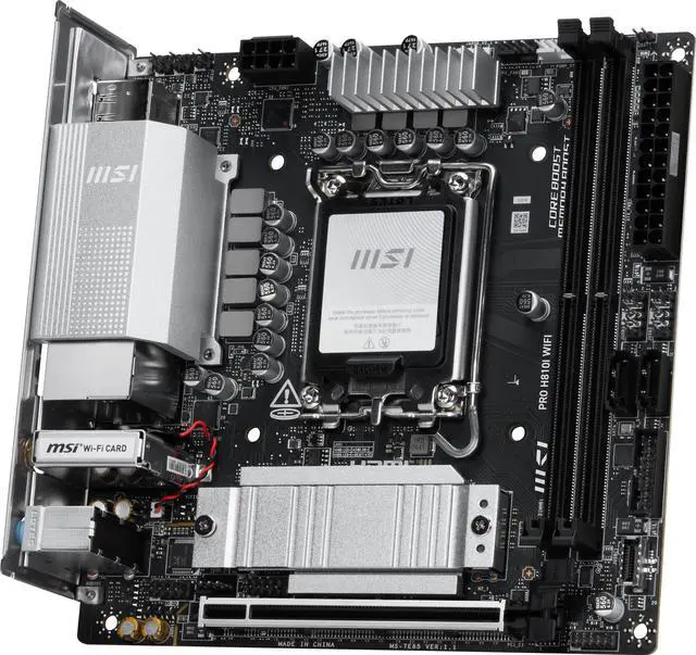 Alt view image 4 of 7 - MSI PRO H810I WIFI MINI ITX LGA 1851 DDR5 WIFI 7 Bluetooth 5.4 Motherboard