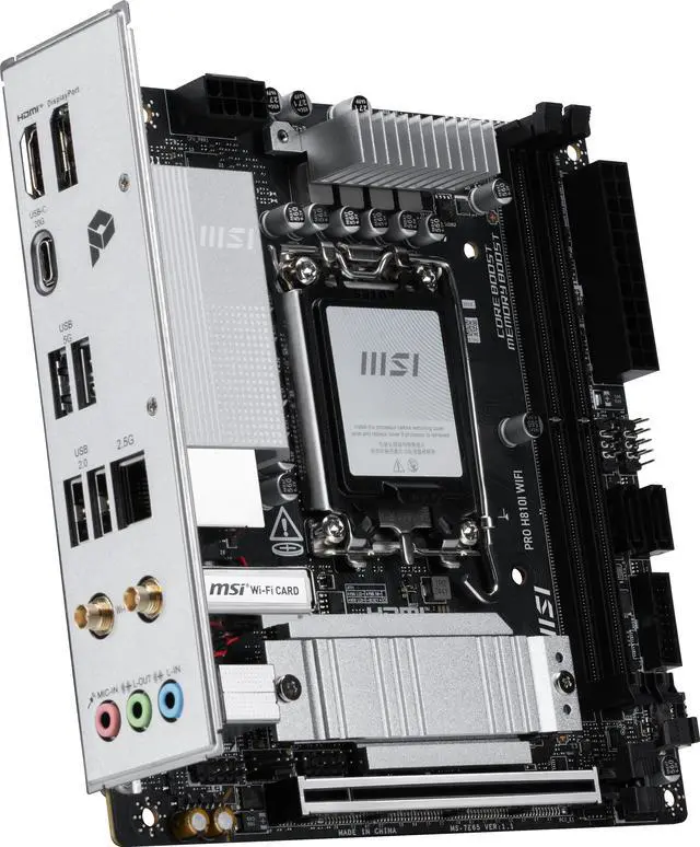 Alt view image 5 of 7 - MSI PRO H810I WIFI MINI ITX LGA 1851 DDR5 WIFI 7 Bluetooth 5.4 Motherboard
