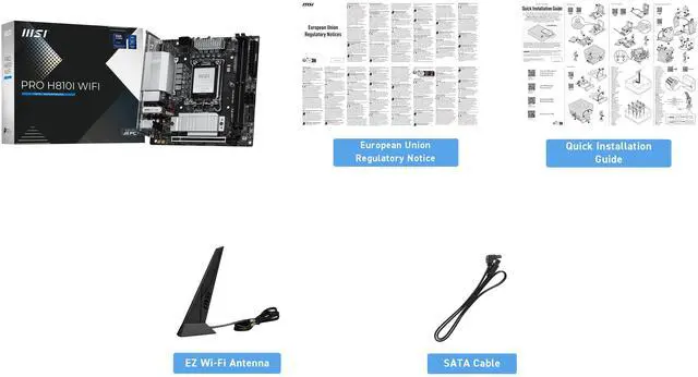 Alt view image 6 of 7 - MSI PRO H810I WIFI MINI ITX LGA 1851 DDR5 WIFI 7 Bluetooth 5.4 Motherboard