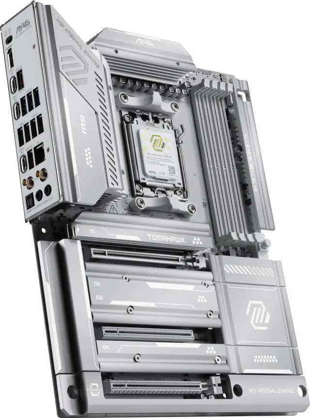 Alt view image 5 of 11 - MSI MAG X870E TOMAHAWK MAX WIFI PZ AM5 AMD X870E Back Connect Motherboard, SATA 6Gb/s M.2 DDR5 Wi-Fi 7 5G LAN ATX Motherboards