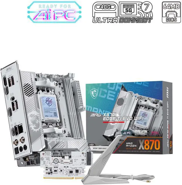 MSI MPG X870I EDGE TI EVO WIFI AM5 AMD X870 Motherboard